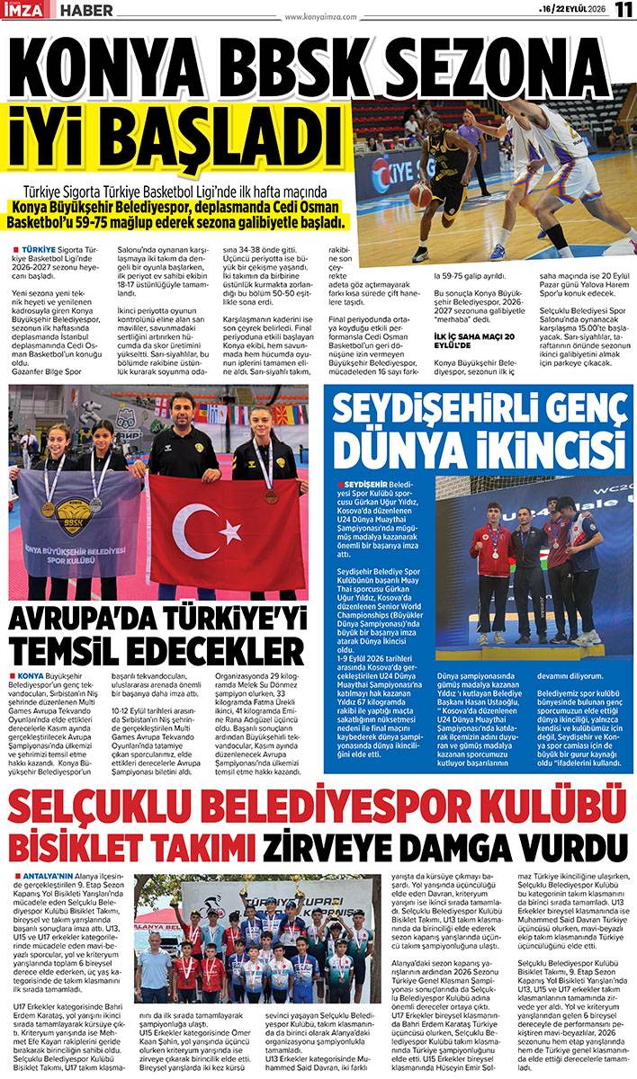 Konya İmza E-GAZETE (16 / 22 Eylül 2026) 11