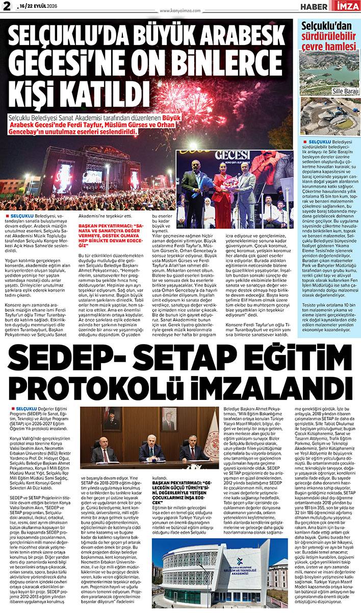 Konya İmza E-GAZETE (16 / 22 Eylül 2026) 2
