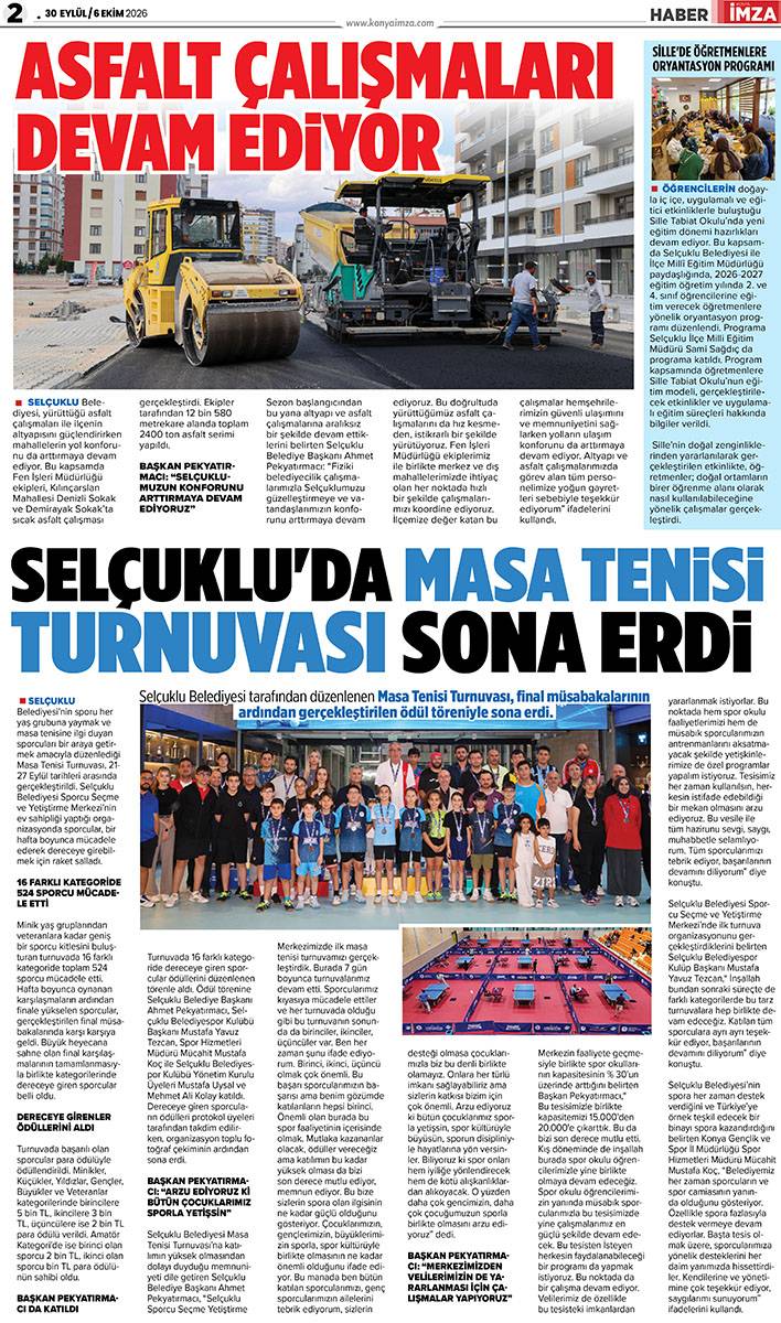 Konya İmza E-GAZETE (30 Eylül / 6 Ekim 2026) 2