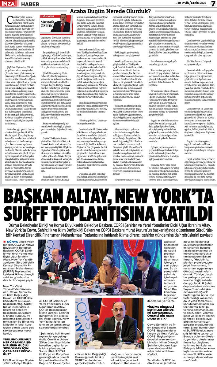 Konya İmza E-GAZETE (30 Eylül / 6 Ekim 2026) 7