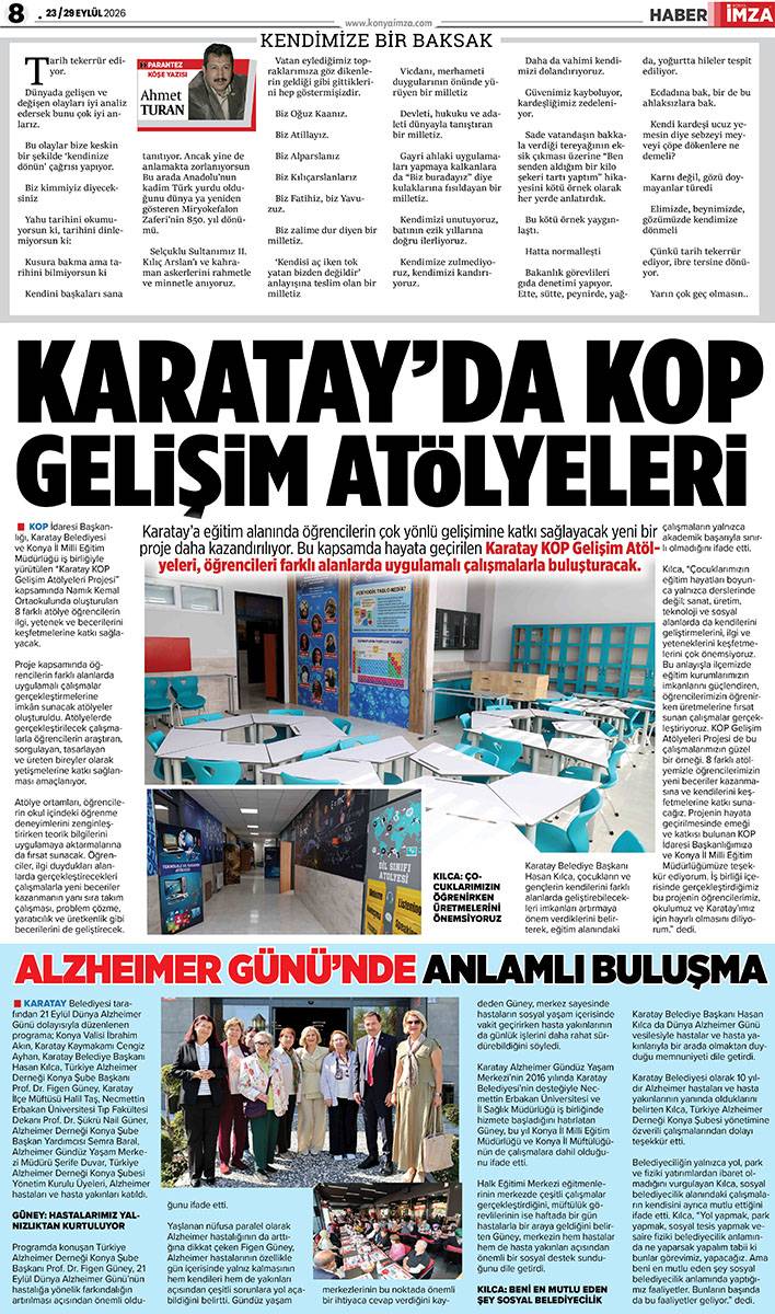 Konya İmza E-GAZETE (23 / 29 Eylül 2026) 8