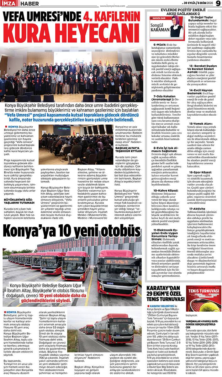 Konya İmza E-GAZETE (30 Eylül / 6 Ekim 2026) 9