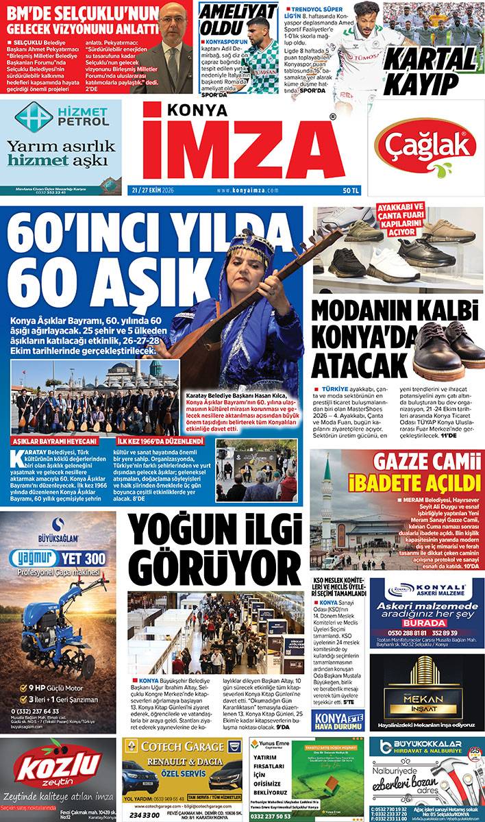 Konya İmza E-GAZETE (21 / 27 Ekim 2026) 1