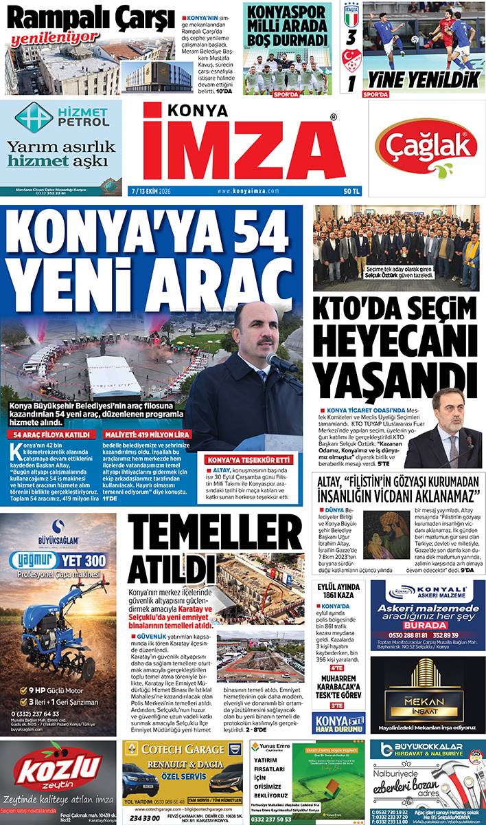 Konya İmza E-GAZETE (7 / 13 Ekim 2026) 1