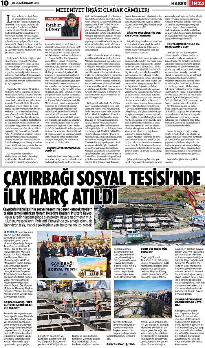 Konya İmza E-GAZETE (28 Ekim / 3 Kasım 2026) 10
