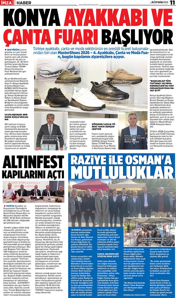 Konya İmza E-GAZETE (21 / 27 Ekim 2026) 11
