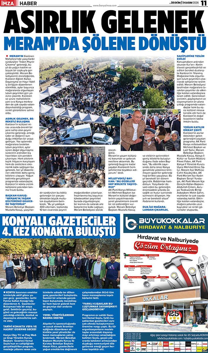 Konya İmza E-GAZETE (28 Ekim / 3 Kasım 2026) 11