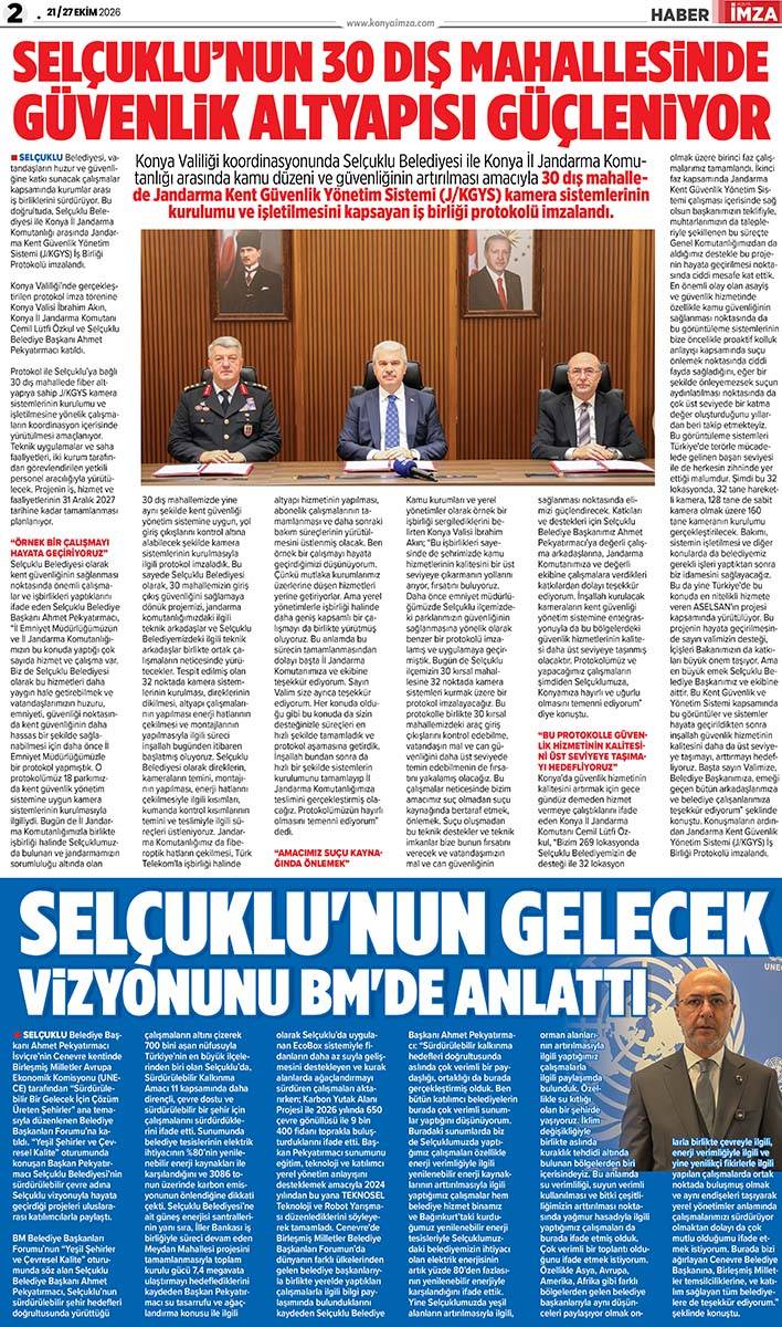 Konya İmza E-GAZETE (21 / 27 Ekim 2026) 2