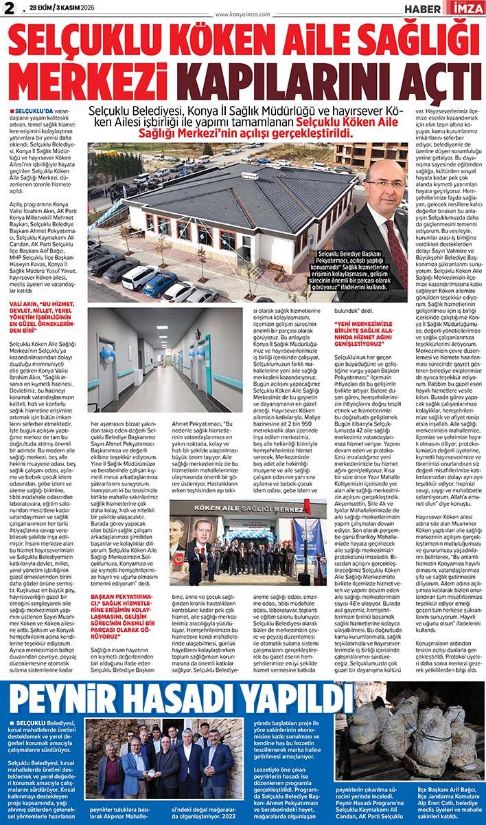 Konya İmza E-GAZETE (28 Ekim / 3 Kasım 2026) 2