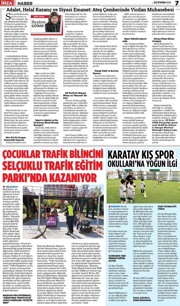 Konya İmza E-GAZETE (21 / 27 Ekim 2026) 7