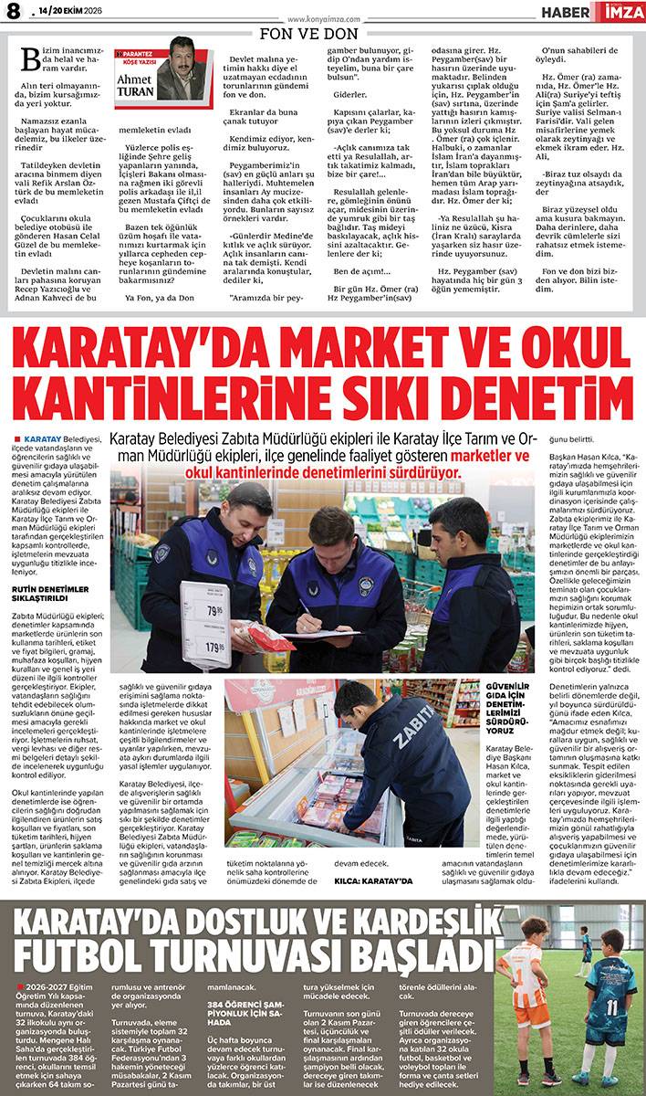 Konya İmza E-GAZETE (14 / 20 Ekim 2026) 8