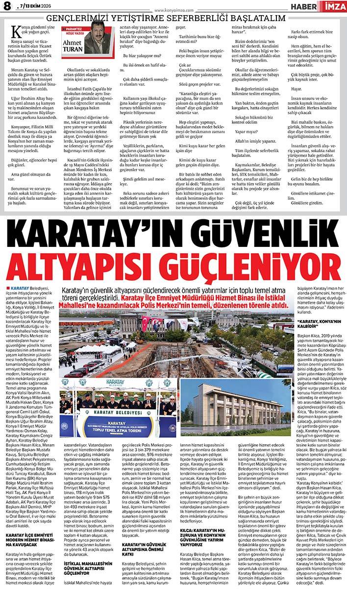 Konya İmza E-GAZETE (7 / 13 Ekim 2026) 8