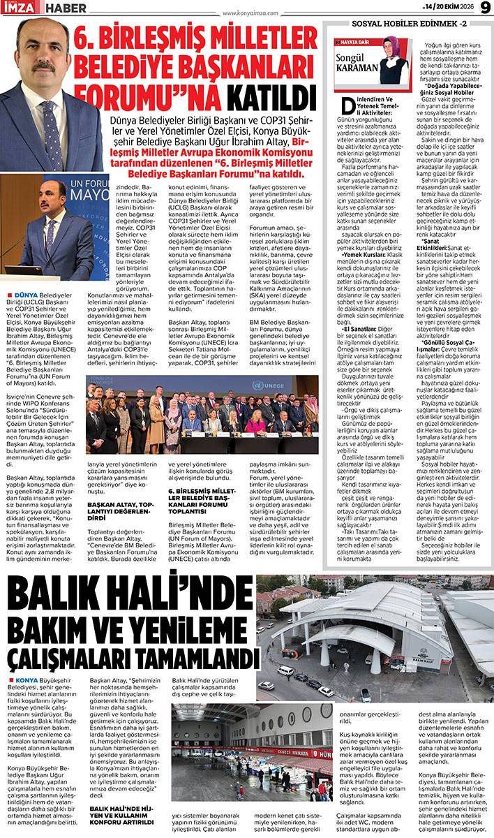 Konya İmza E-GAZETE (14 / 20 Ekim 2026) 9