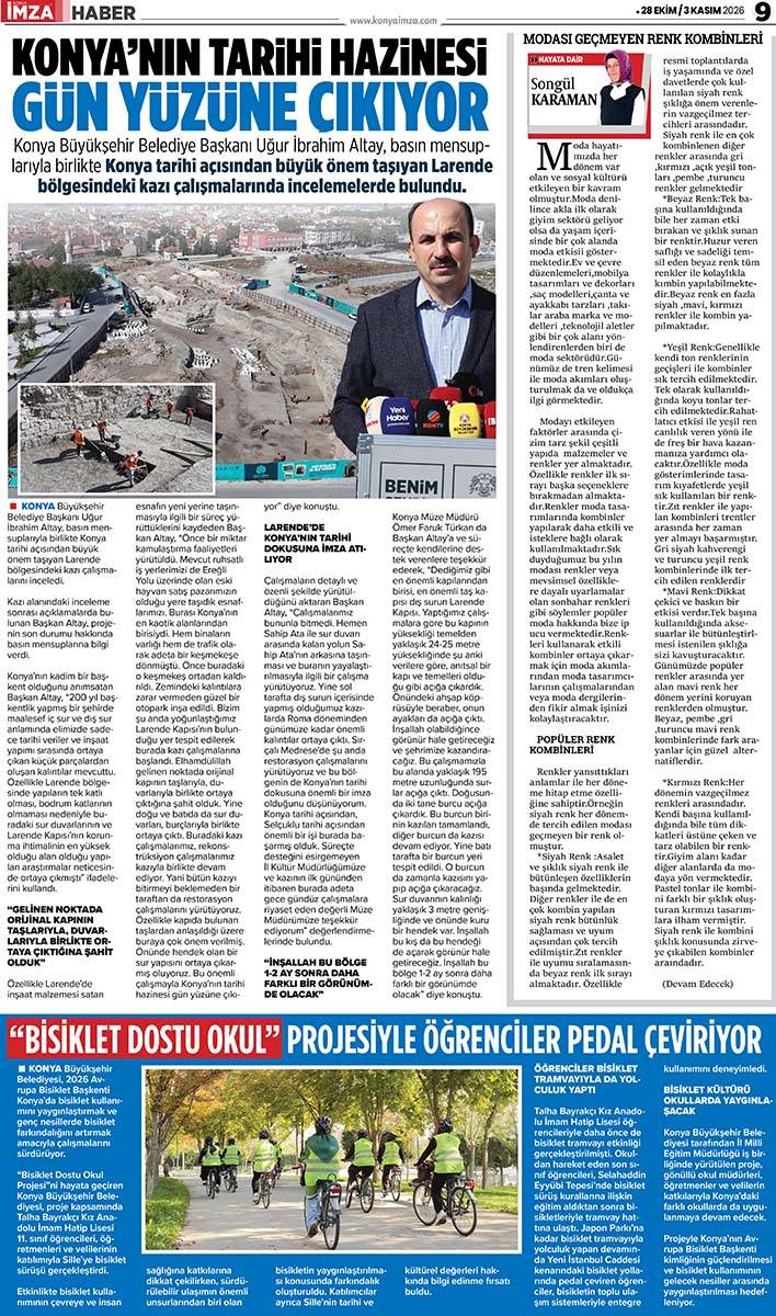 Konya İmza E-GAZETE (28 Ekim / 3 Kasım 2026) 9