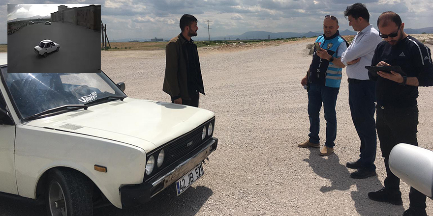 Tarihi handa drift yapan sürücüye 9 bin 125 lira ceza