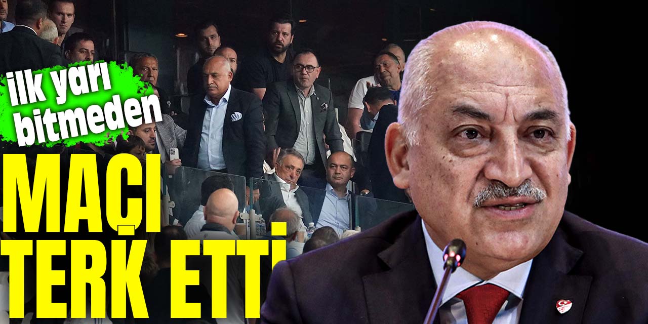 Büyükekşi ilk yarı bitmeden stadyumu terk etti!