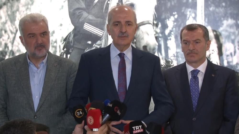 Meclis Başkanı Numan Kurtulmuş: "İşlenen açık bir insanlık suçudur, işlenen açık bir savaş suçudur"