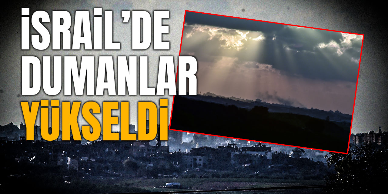 İsrail'in Sderot kentinden dumanlar yükseldi