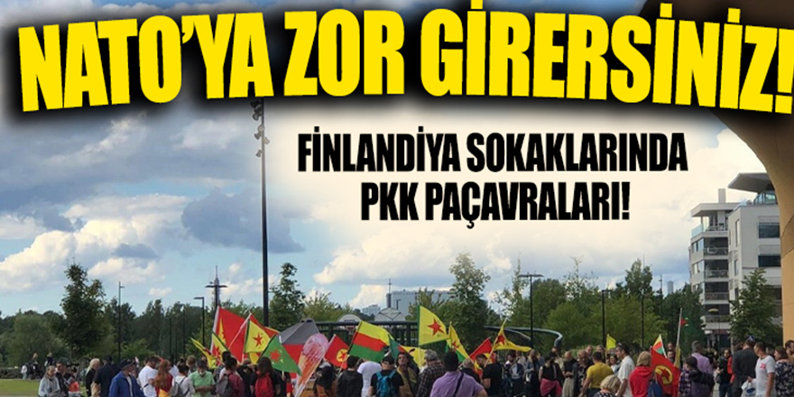 Finlandiya'da terör örgütü YPG/PKK yandaşları gösteri yaptı
