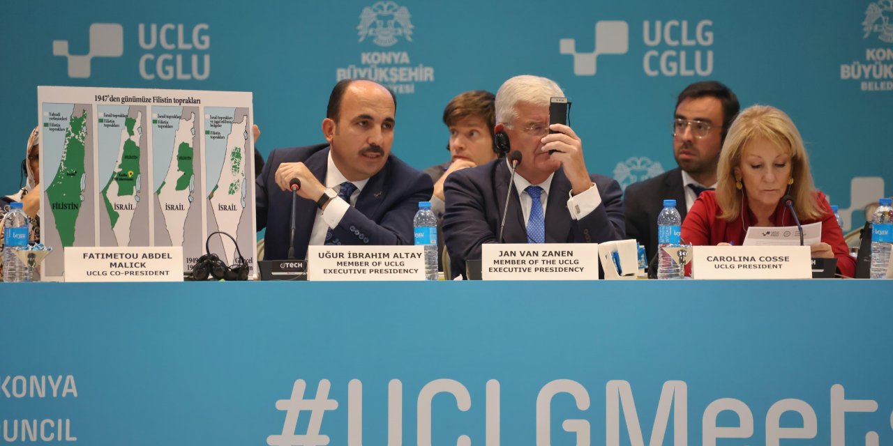 Başkan Altay Dünya Konseyine Filistin için Seslendi