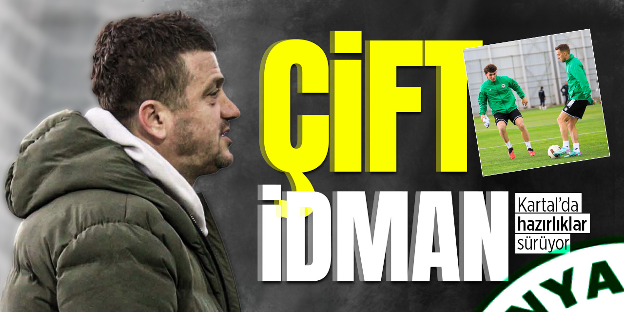 Konyaspor çift idman yaptı!