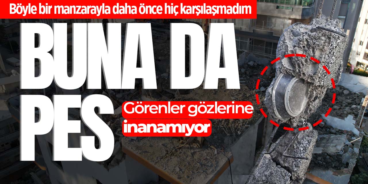 Ağır hasarlı binanın betonundan çıkan şey şok etti!