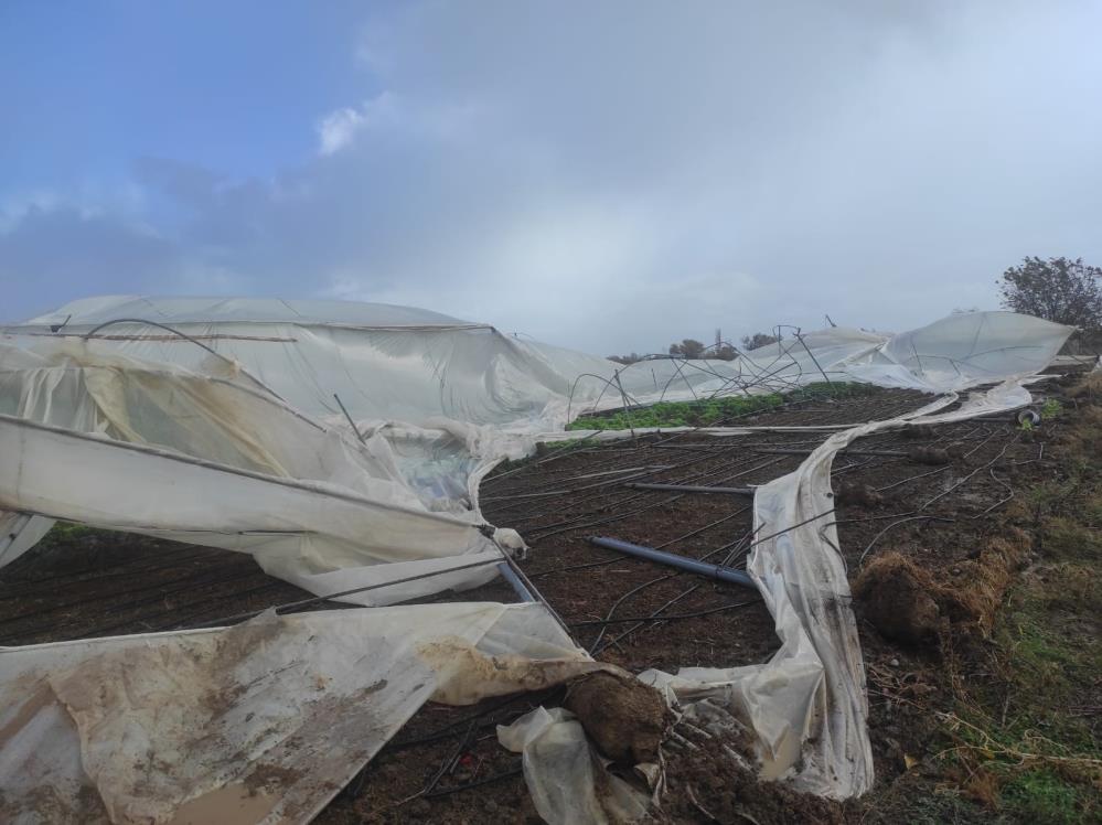Konya'daki fırtına seralarda zarara yol açtı