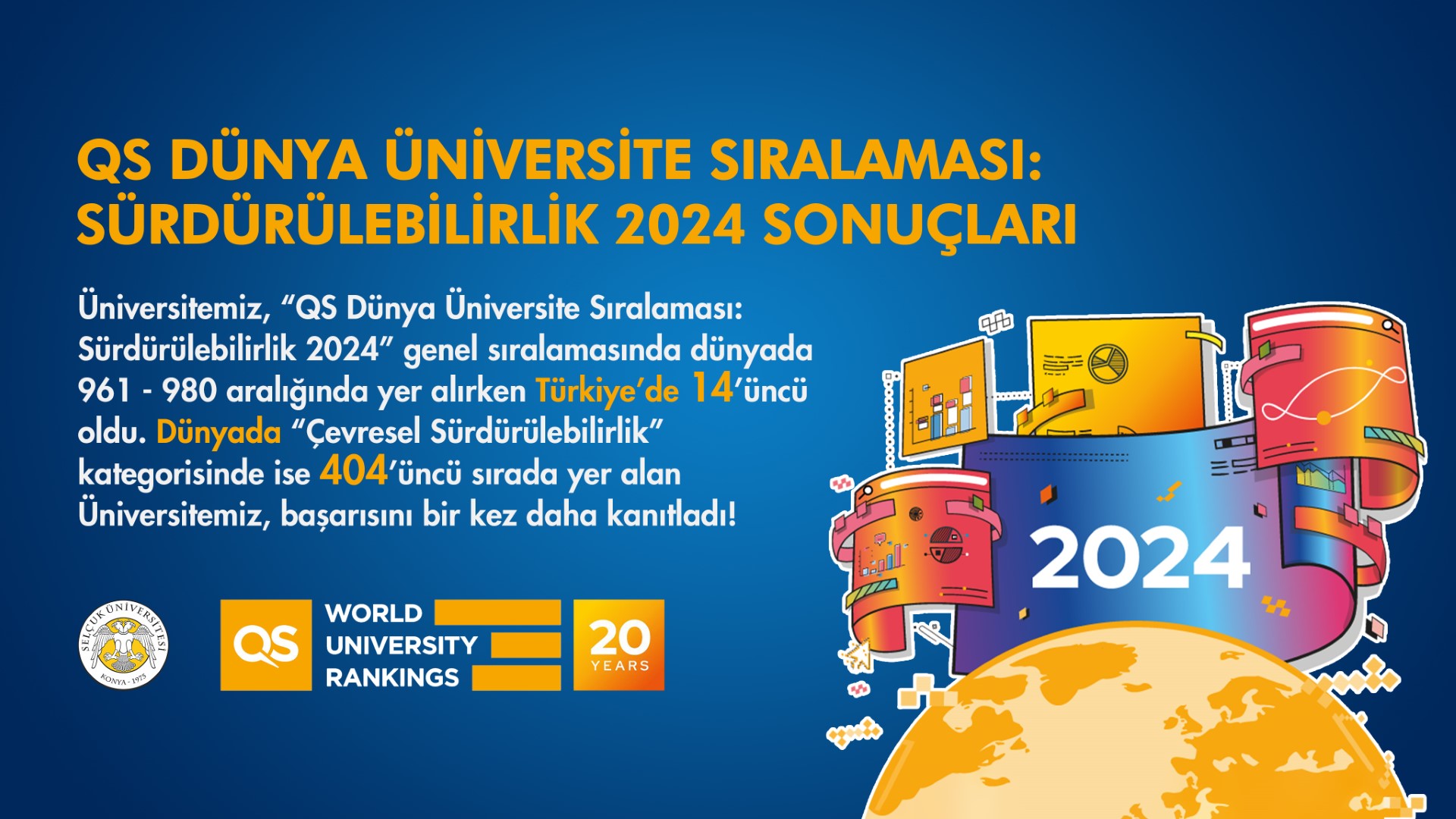 Selçuk Üniversitesi 14’üncü oldu