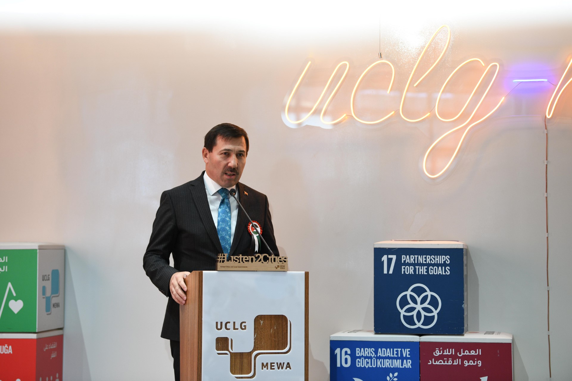 Başkan Kılca, UCLG-MEWA’nın toplantısında konuştu! VLR raporunu ve yaptıkları hizmetleri anlattı