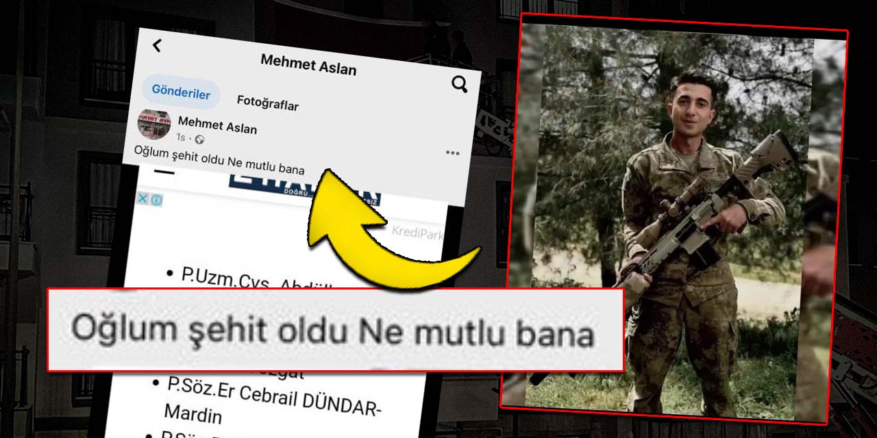 Şehit babasından duygulandıran paylaşım! "Oğlum şehit oldu ne mutlu bana"