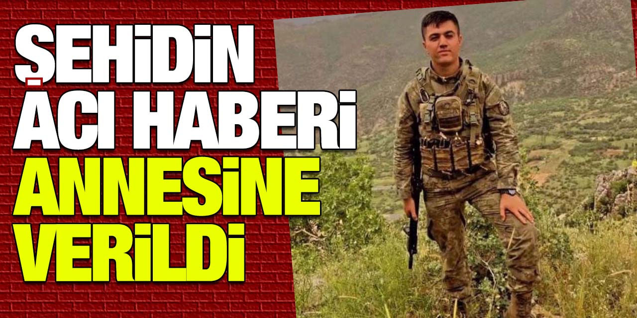 Şehidin acı haberi Ankara'daki annesine ulaştı