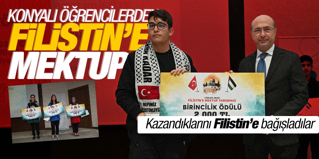 Konyalı öğrencilerden Filistin'e mektup!