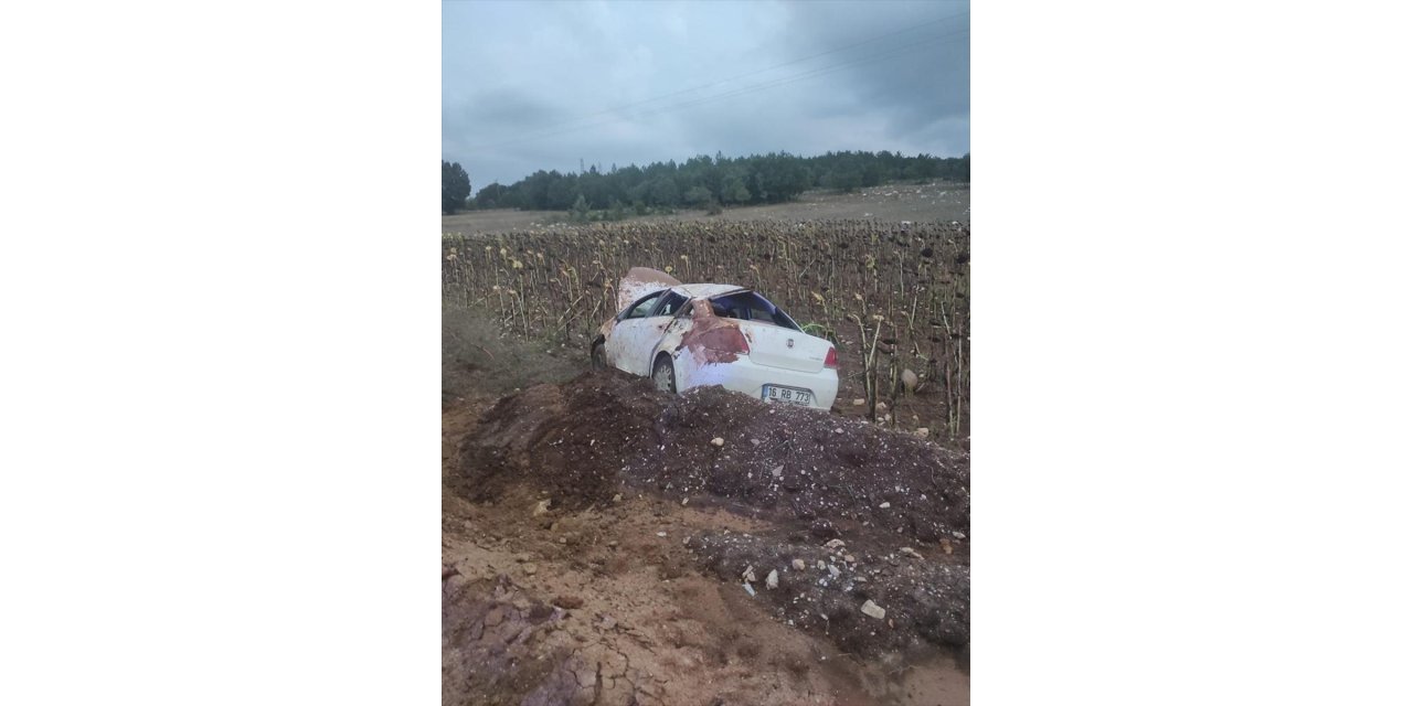 Bilecik'te tarlaya devrilen otomobildeki 3 kişi yaralandı