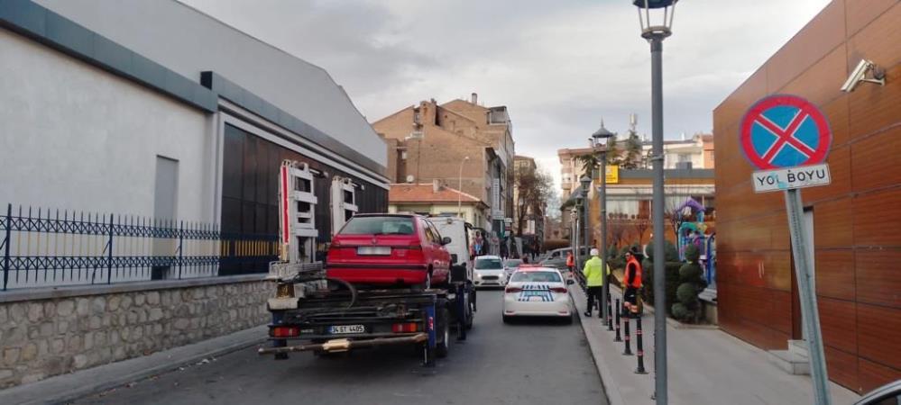 Konya'da hatalı park denetimi