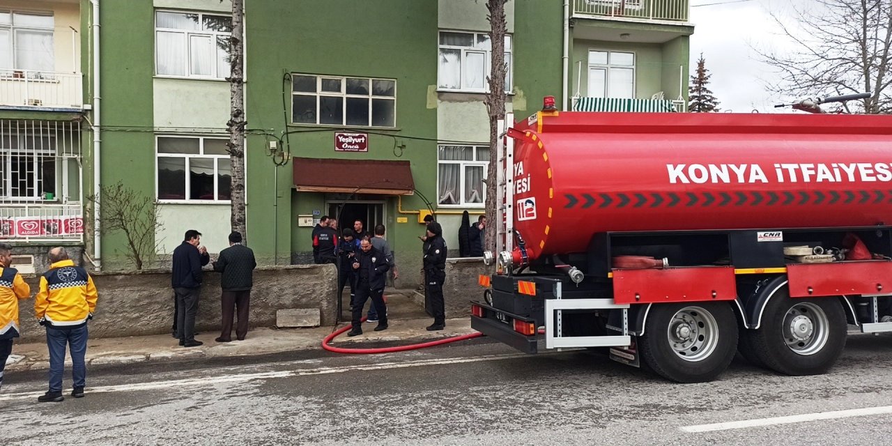 Konya'da evde çıkan yangında 4 kişi yaralandı