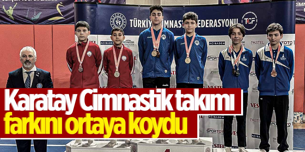 Karatay trambolin cimnastik takımı İzmir'de farkını ortaya koydu! Madalyalarla döndüler