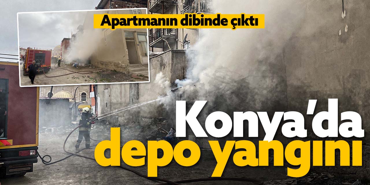 Konya'da depo yangını!