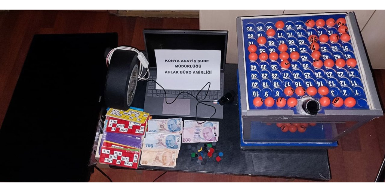 Konya Polisinden Tombala Baskını! 37 Kişi Suçüstü yakalandı