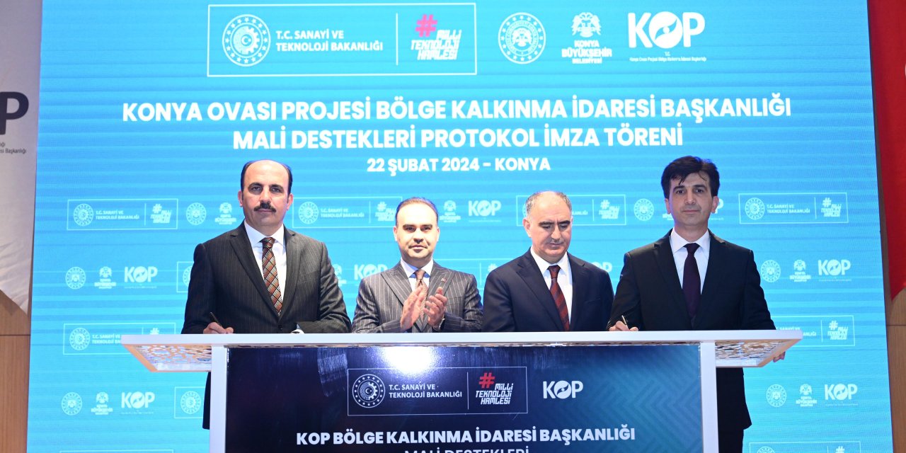 Bakan Kacır; “Çiftçinin ambarı artık sabanın ucunda değil” Konya’da 128 milyon liralık 22 tarımsal projenin imzaları atıldı