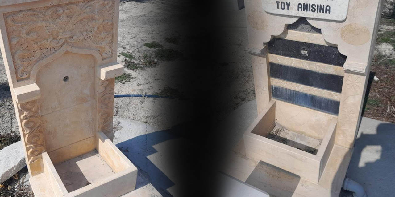 Mezarlıktaki çeşmelerin musluklarını çaldılar