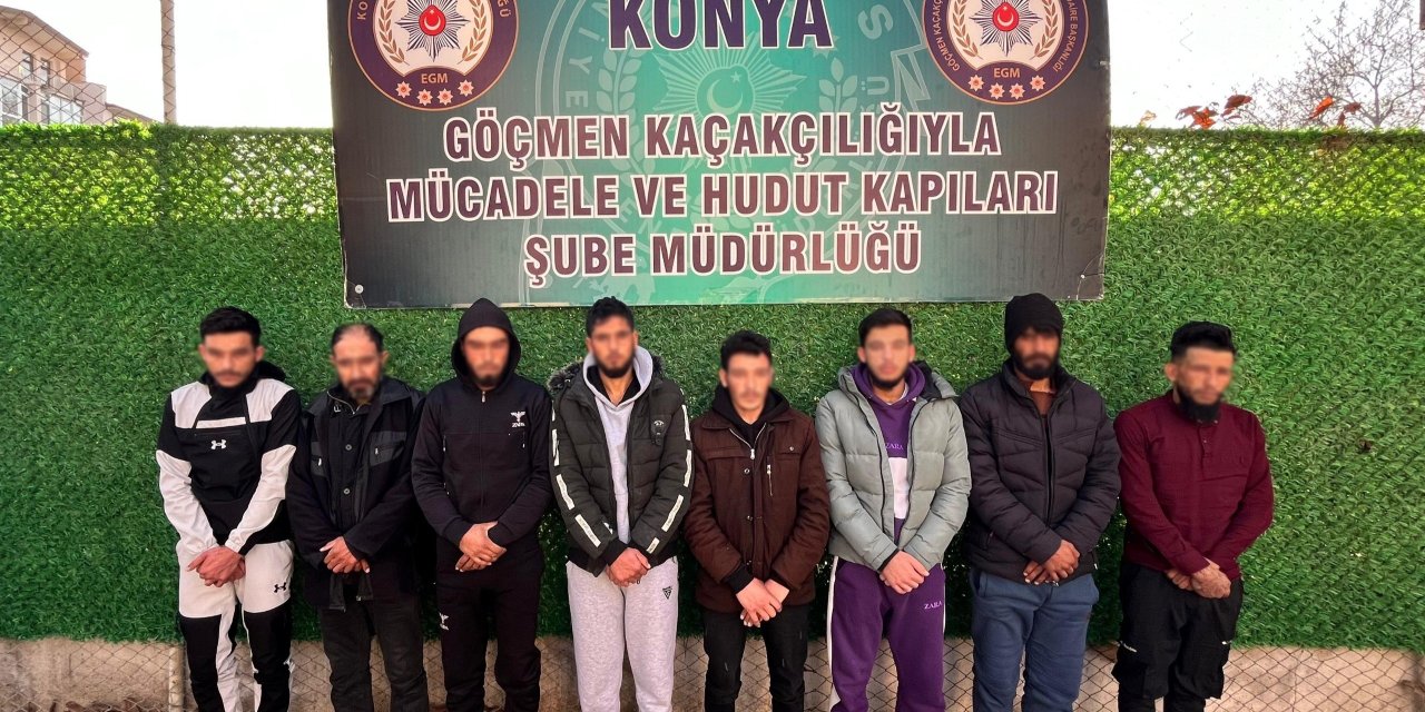 Konya’da 13 düzensiz göçmen yakalandı