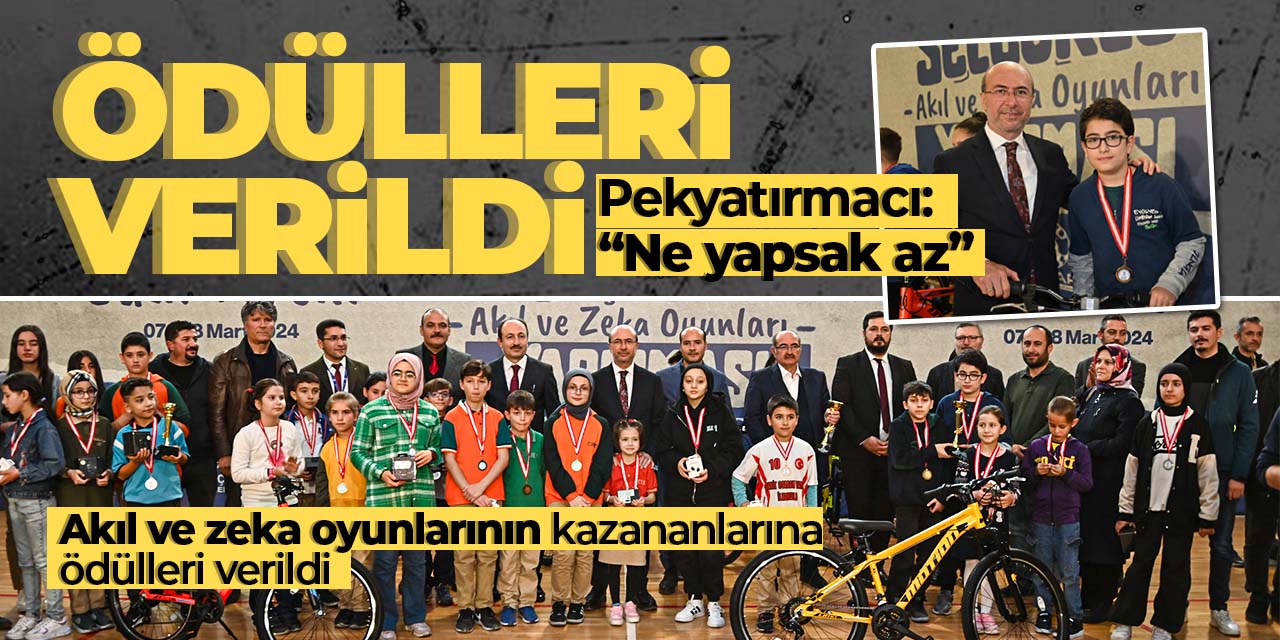 Akıl ve zeka oyunlarının kazananlarına ödülleri verildi! Pekyatırmacı: "Ne yapsak az"