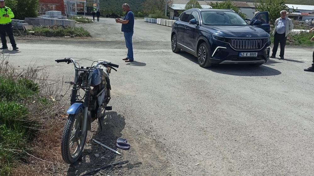 Konya’da motosiklet ile cip çarpıştı: 1 yaralı