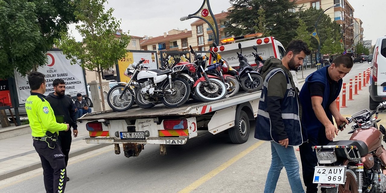 Kulu'da motosikletler denetlendi