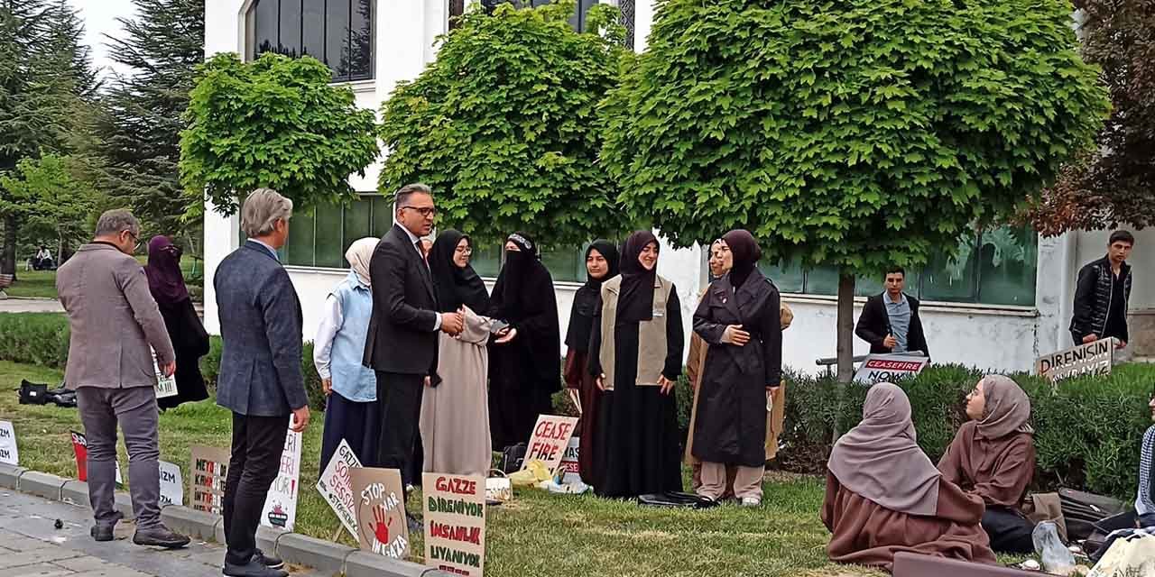 Konya'daki üniversiteden 'Gazze' tepkisi!