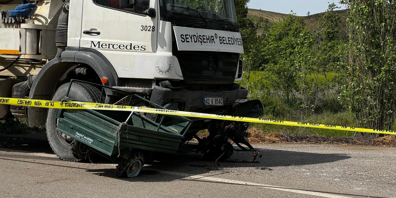 Konya'da Beton pompası vincinin çarptığı patpat sürücüsü yaşamını yitirdi
