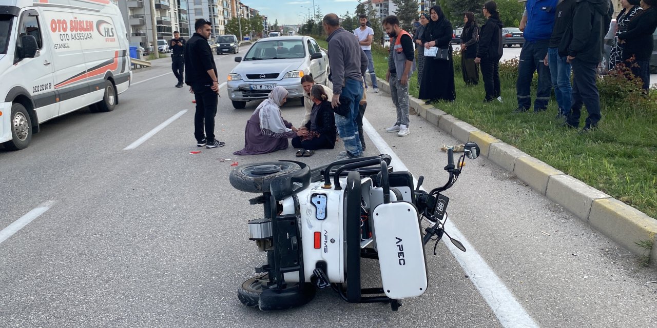 Konya’da üç tekerlekli otomobille çarpıştı: 1 yaralı