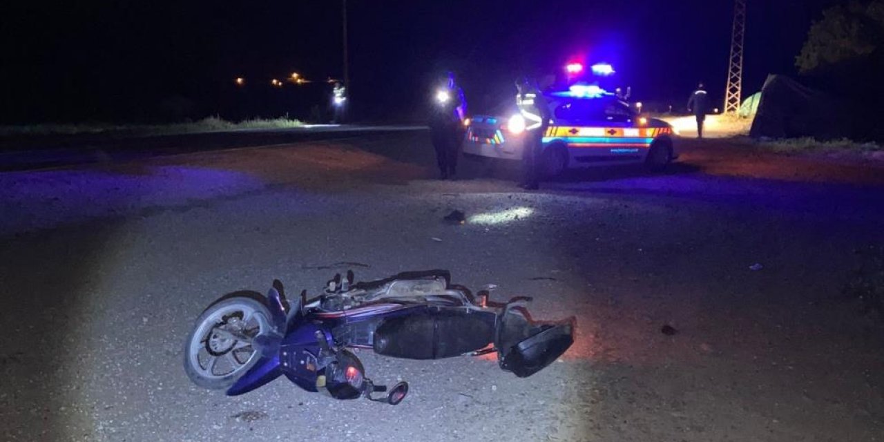 Konya'da seyir halindeyken takla atan motosiklet sürücüsü yaralandı