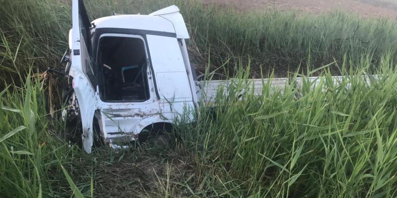 Konya'da tır sulama kanalına düştü! Kazada şoför öldü 1 kişi de yaralandı