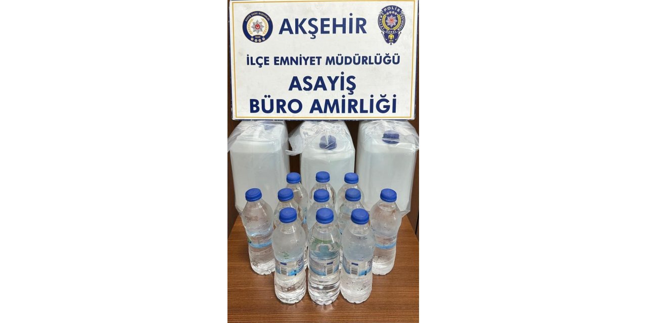 Akşehir'de operasyonun düğmesine basıldı! Kaçak içki ele geçirildi